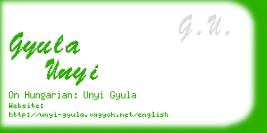 gyula unyi business card